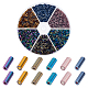 90g 6 style Glass Round Bugle Beads(SEED-AR0001-06)-1