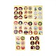 48Pcs Christmas Theme Round Dot Paper Picture Stickers for DIY Scrapbooking(STIC-E003-01)-1