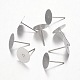 Earring Stud Ear Nail Iron Flat Base Cup Post Earring Findings(X-E174-S)-1