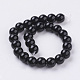 Chapelets de perles en pierre noire synthétique(X-G-G088-8mm)-2