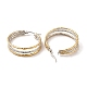 Two Tone 304 Stainless Steel Triple Circle Hoop Earrings for Women(EJEW-I273-01GP)-2