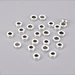 Tibetan Silver Spacer Beads, Lead Free & Cadmium Free, Donut, Antique Silver, about 6mm long, 6mm wide, 2mm thick, hole: 3mm(X-LFH10012Y)