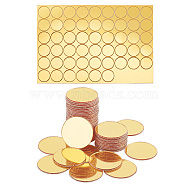 Elite 100Pcs Gold Acrylic Mirror Wall Stickers, Self Adhesive Mirror Tiles, for Home Living Room Bedroom Decoration, Flat Round, 19.5x1mm(AJEW-PH0004-90B)