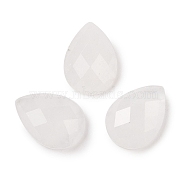 Natural Quartz Crystal Rock Crystal Cabochons, Teardrop, Faceted, 18x13x5mm(G-C146-04O)