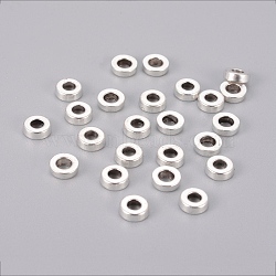 Tibetan Silver Spacer Beads, Lead Free & Cadmium Free, Donut, Antique Silver, about 6mm long, 6mm wide, 2mm thick, hole: 3mm(X-LFH10012Y)