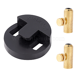 Cello Accessories Set, including Wolf Tone Eliminator Mute Suppressor Tube & Round Two Hole Mute, Golden, Mute: 35.5x13mm, Hole: 7x13mm, Eliminator: 22x14x8.5mm, hole: 2.7mm, 3pcs/set(AJEW-WH0248-124)