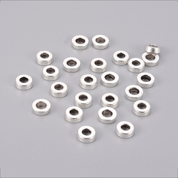 Tibetan Silver Spacer Beads, Lead Free & Cadmium Free, Donut, Antique Silver, about 6mm long, 6mm wide, 2mm thick, hole: 3mm