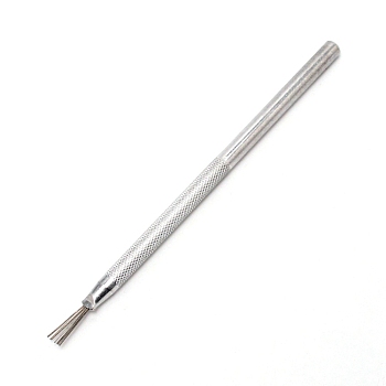Carving Craft Stainless Steel 7 Pin Feather Wire Texture Pro Needle Pottery Tools, Polymer Clay Sculpture Tool, Stainless Steel Color, 13x0.6cm, Pin: 13.5x7.5x0.4mm