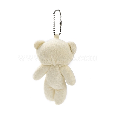 PP Cotton Mini Animal Plush Toys Bear Pendant Decoration(HJEW-C002-03C)-2