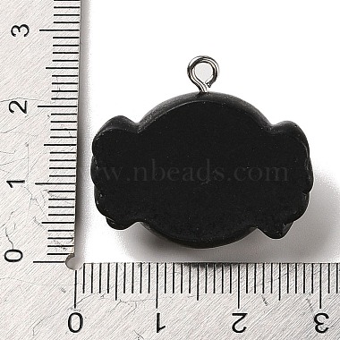 pendentifs en résine opaque(RESI-K020-04F)-3