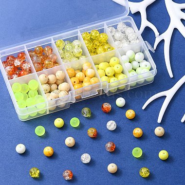 200Pcs 10 Style Mixed Style Glass Beads Strands(GLAA-YW0001-57)-6