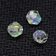 AB Color Plated Crystal Glass Bicone Loose Beads(X-GGLA-F026-B01)-2