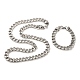 Unisex 304 Stainless Steel Curb Chain Bracelet & Necklace Jewelry Sets(SJEW-L198-003P)-1