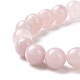 Natural Rose Quartz Bead Stretch Bracelets(X-BJEW-K212-C-045)-3