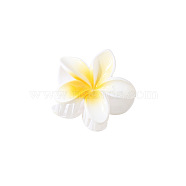 Flower Shape Plastic Claw Hair Clips, Hair Accessories for Women Girl, White, 80x80x40mm(PW-WG43056-08)