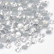 Glass Hotfix Rhinestone, Grade AA, Flat Back & Faceted, Half Round, Crystal, SS30, 6.3~6.5mm, about 288pcs/bag(RGLA-A019-SS30-001)