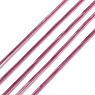 French Wire Gimp Wire, Flexible Round Copper Wire, Metallic Thread for Embroidery Projects and Jewelry Making, Medium Violet Red, 18 Gauge(1mm), 10g/bag(TWIR-Z001-04I)