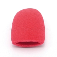 Thick Handheld Stage Microphone Windscreen Foam Cover, Microphone Anti-slip Protective Sponge Sleeve, Audio Accessories, Red, 75~82x68~72x44~47mm, Inner Diameter: 52~54x24~26mm(FIND-WH0096-11B)