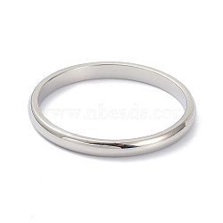 Non-Tarnish 2mm Polished Plain Dome Finger Ring for Girl Women, 304 Stainless Steel Rings, Stainless Steel Color, US Size 10 1/4(19.9mm)(RJEW-C012-05G-P)