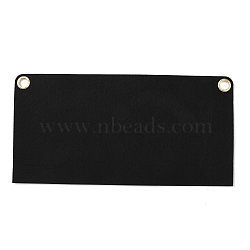 Wool Felt Bag Organizer Inserts, with Alloy Grommets, for Envelope Bag Interior Accessories, Rectangle, Black, 24.9x12.45x0.3cm, Hole: 10mm(FIND-WH0111-321C)