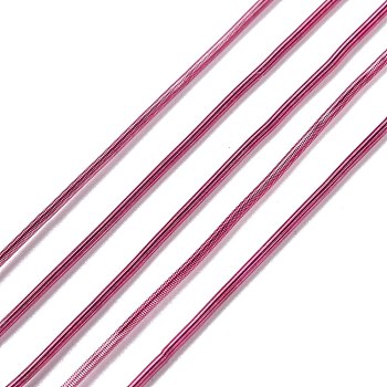 French Wire Gimp Wire, Flexible Round Copper Wire, Metallic Thread for Embroidery Projects and Jewelry Making, Medium Violet Red, 18 Gauge(1mm), 10g/bag