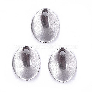 Stainless Steel Color Oval 201 Stainless Steel Charms