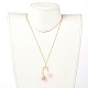 Eco-Friendly Glass Pearl & Glass Beads Pendant Necklaces(NJEW-JN02622-02)-4