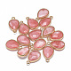 Cherry Quartz Glass Pendants(G-T073-03L)-1