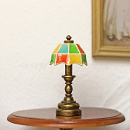 Mini Alloy Table Lamp Model, Micro Landscape Dollhouse Accessories, Pretending Prop Decorations, Colorful, 18x43mm(PW-WG16531-02)