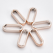CCB Plastic Linking Ring, For Cable Chains Making, Oval, Rose Gold, 29x12x6mm, Inner Measure: 23x7mm(OACR-T008-14RG)
