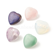 Gemstone Heart Lapel Pin, Badge for Backpack Clothes, Stainless Steel Color, 30~31x30~30.5x7~8mm(JEWB-BR00073)
