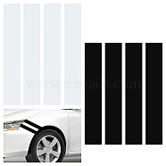 SUPERFINDINGS 2 Sets 2 Colors Reflective Waterproof PVC Car Stickers, with Adhesive Tape, For Car Decorations, Rectangle, Mixed Color, 43x6.5cm, 4pcs/set, 1set/color(DIY-FH0003-56)