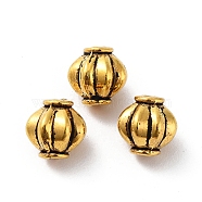 Tibetan Style Alloy Beads, Cadmium Free & Lead Free, Lantern, Antique Golden, 8x8x7.5mm, Hole: 1.5mm(FIND-Q094-36AG)