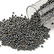 TOHO Round Seed Beads, Japanese Seed Beads, (613) Matte Color Iris Gray, 11/0, 2.2mm, Hole: 0.8mm, about 1110pcs/10g(X-SEED-TR11-0613)