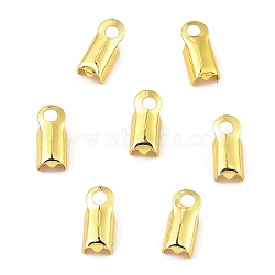 Brass Folding Crimp Ends, Cord Ends, Golden, 9.5x4.5x3mm, Hole: 1.8mm, Inner Diameter: 6.5x3.5mm(KK-Z030-03G)