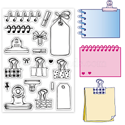 PVC Plastic Stamps, for DIY Scrapbooking, Photo Album Decorative, Cards Making, Stamp Sheets, Bowknot Pattern, 16x11x0.3cm(DIY-WH0167-56-877)