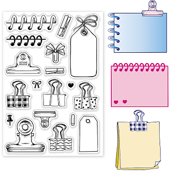 PVC Plastic Stamps, for DIY Scrapbooking, Photo Album Decorative, Cards Making, Stamp Sheets, Bowknot Pattern, 16x11x0.3cm