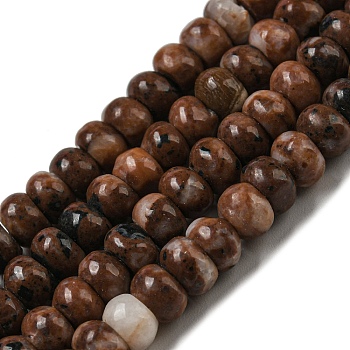 Natural Jasper Beads Strands, Rondelle, 5.5~6.5x3.5~4mm, Hole: 0.8mm, about 96~97pcs/strand, 14.96~15.39''(38~39.1cm)
