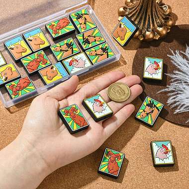 20pcs 4 perles de tarot en silicone de couleurs diff&eacute;rentes(SIL-CJ0002-81)-4