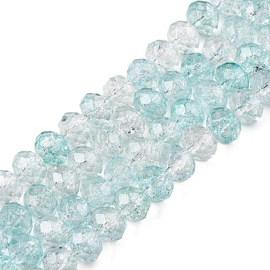 Pale Turquoise Rondelle Glass Beads