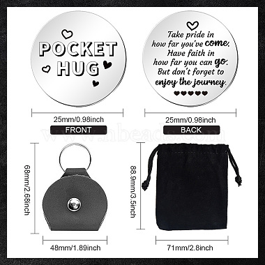 Heart Double-Sided Engraved Stainless Steel Commemorative Decision Maker Coin Set(AJEW-GL0002-01D)-2