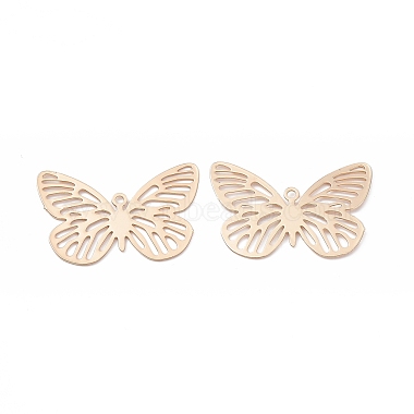 Light Gold Butterfly Brass Pendants