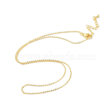 Brass Cable Chain Necklaces Making(MAK-P011-01G)-2