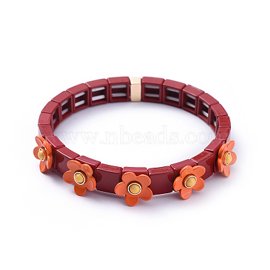 (Jewelry Parties Factory Sale)Tile Elastic Bracelets(BJEW-K004-13)-2