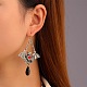 Plastic Bat with Teardrop Pendant Necklace & Dangle Earrings(SJEW-G081-01AS)-7