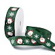 20 Yards Weihnachts-Weihnachtsmann-bedruckte Polyester-Ripsbänder(OCOR-K005-01B)-1