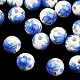 Floral Printed Porcelain Beads(PORC-Q199-12mm-19)-1