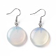 Opalite Flat Round Dangle Earrings(EJEW-D188-03P-01)-2