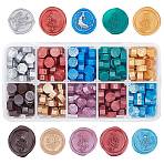 300Pcs 10 Colors Sealing Wax Particles, for Retro Seal Stamp, Octagon, Mixed Color, 9mm(DIY-CP0004-35)