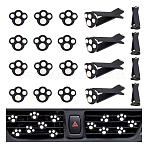 Cat Claw Print Opaque Resin Car Air Vent Clips, Cute Automotive Interior Trim, with Magnetic Ferromanganese Iron & Plastic Clip, Black, 32mm, 20pcs/set(AJEW-AB00031)